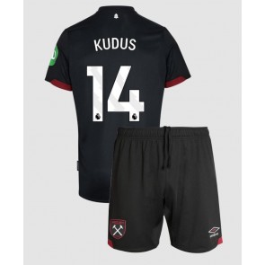 Billiga West Ham United Mohammed Kudus #14 Bortatröja Barn 2024-25 Kortärmad (+ Korta byxor)